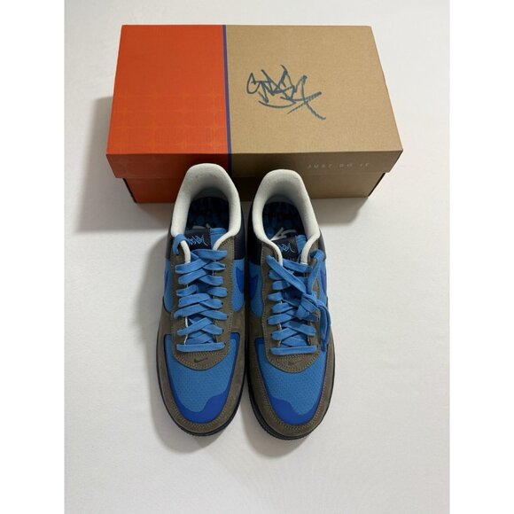 New Men’s Size 8 - Nike Stash x Air Force 1 SP Low Signed Box Blue HF5516 001 main image 7